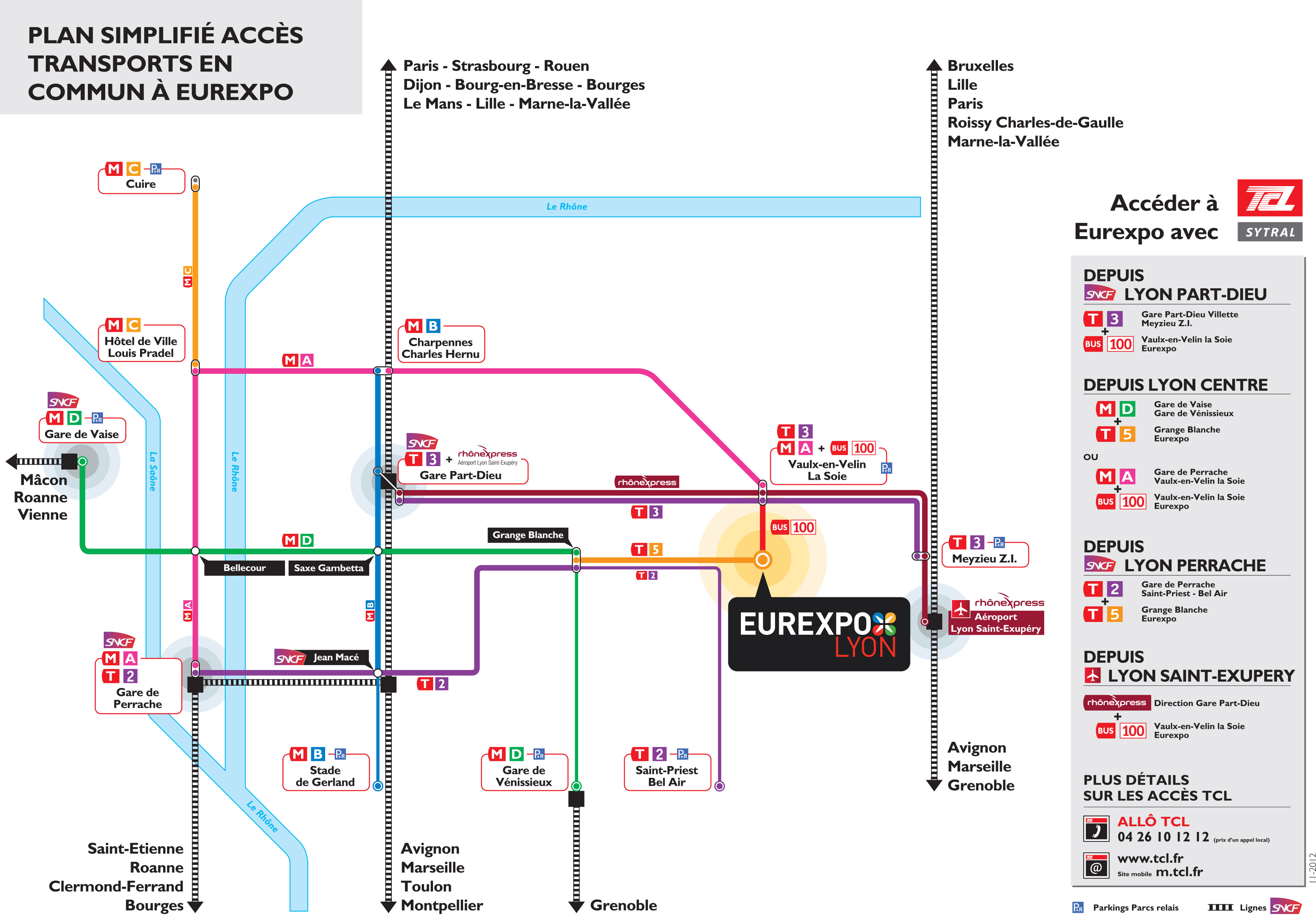 Accès à Eurexpo Lyon en transport en commun